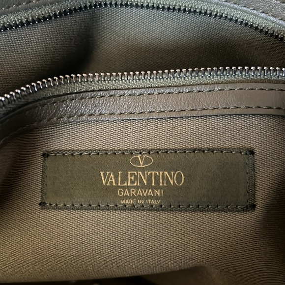 Valentino Garavani- Men’s Rockstud Messenger Bag; Camo Canvas; Large: Army White - Picture 10 of 13